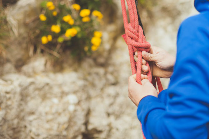 portland climbing tuition figure of eight knot